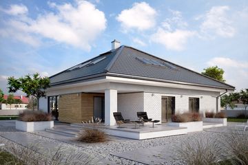  Projekt domu Ariel 7 (BSA2109) - projekt domu parterowego z poddaszem - Zdjęcie 2