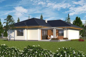  Projekt domu Mikołaj z garażem 2-st. [A] (WRF1736) - projekt domu parterowego - Zdjęcie 2