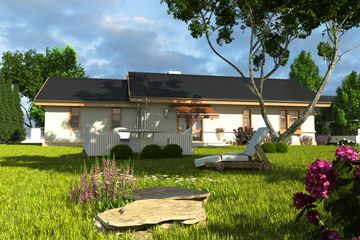  Projekt domu Skowronek z garażem 2-st. [A1] (WRF1737) - projekt domu parterowego - Zdjęcie 2