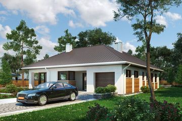 Projekt domu Tatiana Rex (1597) (KRD2741) - projekt domu parterowego - Zdjęcie 2