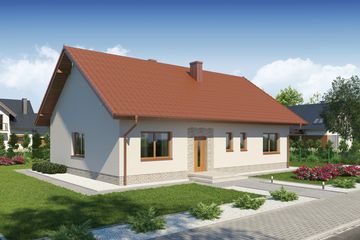  Projekt domu Domena 108 (WRW1281) - projekt domu parterowego - Zdjęcie 1