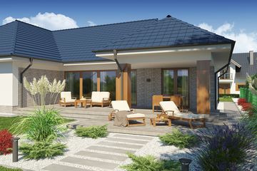  Projekt domu Domena 109 B (WRW1282) - projekt domu parterowego - Zdjęcie 1