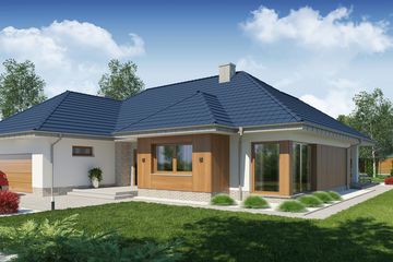  Projekt domu Domena 113 B (WRW1284) - projekt domu parterowego - Zdjęcie 1