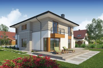  Projekt domu Domena 310 B (WRW1286) - projekt domu z pełnym piętrem - Zdjęcie 1