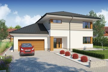  Projekt domu Domena 310 B (WRW1286) - projekt domu z pełnym piętrem - Zdjęcie 2