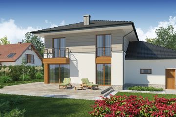  Projekt domu Domena 310 B (WRW1286) - projekt domu z pełnym piętrem - Zdjęcie 3