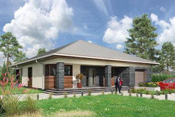  Projekt domu Ajaks (1600) (KRD2744) - projekt domu parterowego - Zdjęcie 1