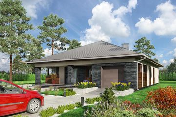  Projekt domu Ajaks (1600) (KRD2744) - projekt domu parterowego - Zdjęcie 3