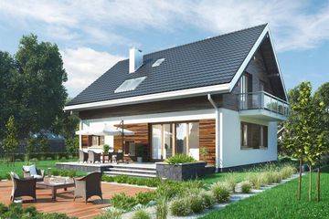  Projekt domu Oberek (1594) (KRD1168) - projekt domu parterowego z poddaszem - Zdjęcie 6