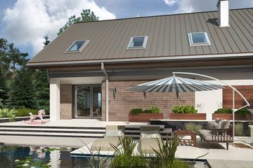  Projekt domu Rudi - murowana – ceramika (KRD2746) - projekt domu parterowego z poddaszem - Zdjęcie 3