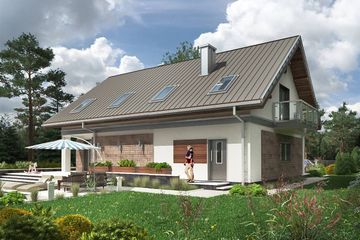  Projekt domu Rudi - murowana – ceramika (KRD2746) - projekt domu parterowego z poddaszem - Zdjęcie 4