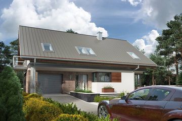  Projekt domu Rudi - murowana – ceramika (KRD2746) - projekt domu parterowego z poddaszem - Zdjęcie 5