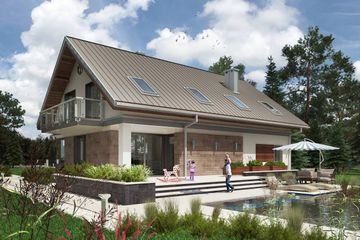  Projekt domu Rudi - murowana – ceramika (KRD2746) - projekt domu parterowego z poddaszem - Zdjęcie 6