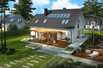  Projekt domu Katrina G1 (mała) energo (WRC2666) - projekt domu parterowego z poddaszem - Zdjęcie 1