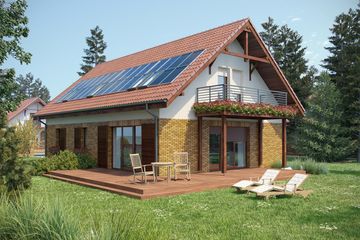  Projekt domu Swojski (WOX1017) - projekt domu parterowego z poddaszem - Zdjęcie 1