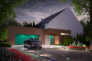  Projekt domu 2 plus 1 (WOX1000) - projekt domu parterowego z poddaszem - Zdjęcie 3