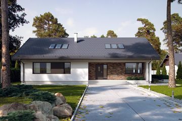  Projekt domu Endo 3 drewniany (BSE1110) - projekt domu parterowego - Zdjęcie 1