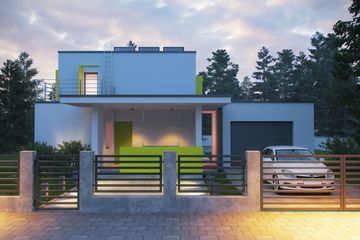  Projekt domu Modern (WOX1028) - projekt domu z pełnym piętrem - Zdjęcie 3