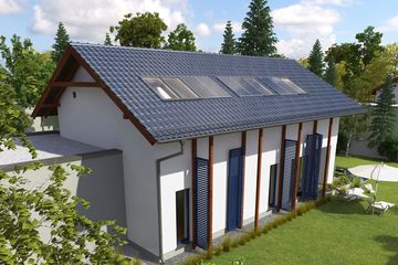  Projekt domu Niebieski (WOX1029) - projekt domu parterowego z poddaszem - Zdjęcie 2