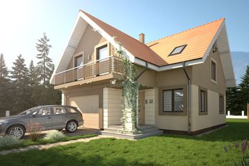  Projekt domu Astat (WOW1010) - projekt domu parterowego z poddaszem - Zdjęcie 1