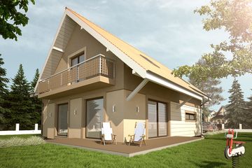  Projekt domu Astat (WOW1010) - projekt domu parterowego z poddaszem - Zdjęcie 2