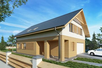  Projekt domu Tellur (WOW1016) - projekt domu parterowego z poddaszem - Zdjęcie 1