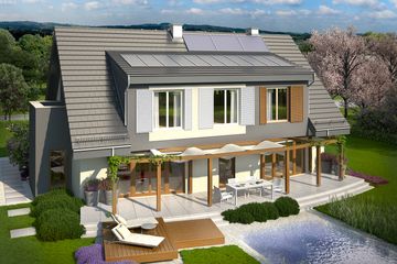  Projekt domu Panorama (WOX1038) - projekt domu parterowego z poddaszem - Zdjęcie 3