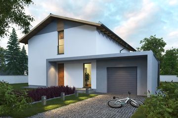  Projekt domu Prosty (WOX1045) - projekt domu parterowego z poddaszem - Zdjęcie 3