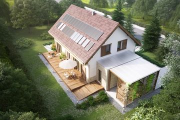  Projekt domu Przestronny (WOX1046) - projekt domu parterowego z poddaszem - Zdjęcie 2