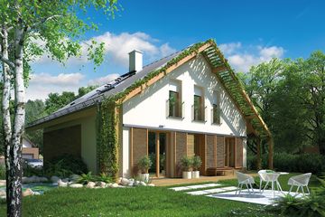  Projekt domu Przytulny (WOX1049) - projekt domu parterowego z poddaszem - Zdjęcie 1