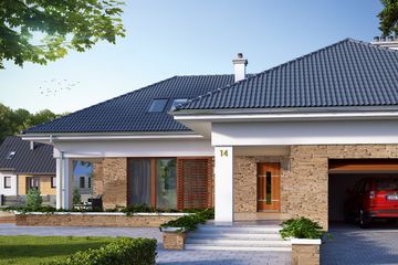  Projekt domu Aksamit 2 (BSA2017) - projekt domu parterowego z poddaszem - Zdjęcie 3