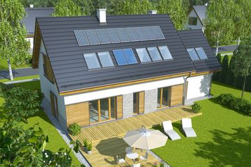  Projekt domu Tradycyjny (WOX1059) - projekt domu parterowego z poddaszem - Zdjęcie 3