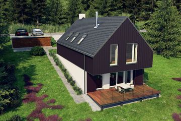  Projekt domu W krajobrazie (WOX1067) - projekt domu parterowego - Zdjęcie 3