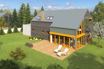  Projekt domu Wycięty z antresolą (WOX1071) - projekt domu parterowego z poddaszem - Zdjęcie 1