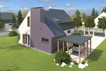  Projekt domu Z kominem (WOX1072) - projekt domu parterowego z poddaszem - Zdjęcie 2