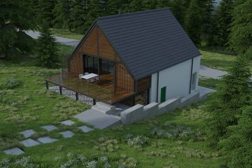  Projekt domu Z tarasem (WOX1074) - projekt domu parterowego z poddaszem - Zdjęcie 3