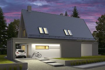  Projekt domu Z widokiem (WOX1077) - projekt domu parterowego z poddaszem - Zdjęcie 3