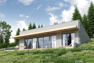  Projekt domu Z widokiem na słońce (WOX1076) - projekt domu parterowego - Zdjęcie 1