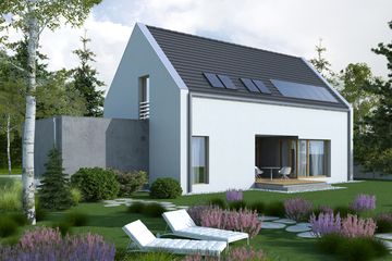  Projekt domu Z wnęką (WOX1078) - projekt domu parterowego z poddaszem - Zdjęcie 1