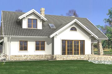  Projekt domu Golem II (WRH1214) - projekt domu parterowego z poddaszem - Zdjęcie 4