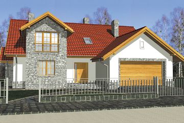  Projekt domu Golem II (WRH1214) - projekt domu parterowego z poddaszem - Zdjęcie 5