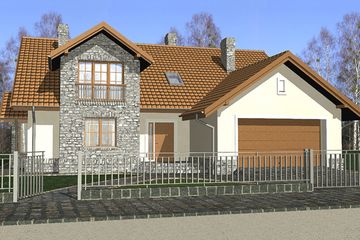  Projekt domu Golem II (WRH1214) - projekt domu parterowego z poddaszem - Zdjęcie 6