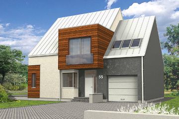  Projekt domu Jarowit I (WRH1215) - projekt domu parterowego z poddaszem - Zdjęcie 1