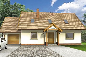  Projekt domu Peonia I (WRH1216) - projekt domu parterowego z poddaszem - Zdjęcie 3