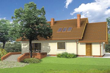  Projekt domu Peonia I (WRH1216) - projekt domu parterowego z poddaszem - Zdjęcie 4