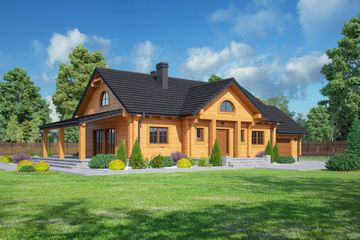  Projekt domu Chmielów dw 5g (KRP2061) - projekt domu parterowego - Zdjęcie 1