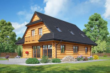  Projekt domu Bukowina 3 dw (KRP2062) - projekt domu parterowego z poddaszem - Zdjęcie 2