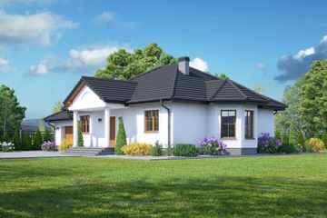  Projekt domu Zadębie małe 37x (KRP2063) - projekt domu parterowego - Zdjęcie 1