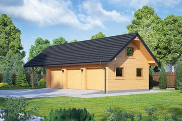 Projekt garażu GDS 3w (KRP2065) - projekt garażu parterowego - Zdjęcie 2