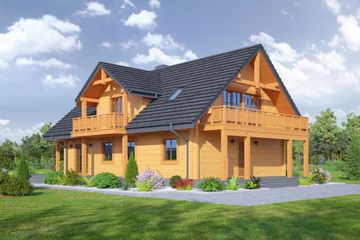  Projekt domu Oleśnica 33dw (KRP2067) - projekt domu parterowego z poddaszem - Zdjęcie 1